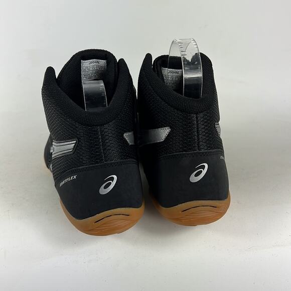 Asics matflex athletic wrestling shoes sneakers mens 13 black silver tan new - Picture 7 of 9